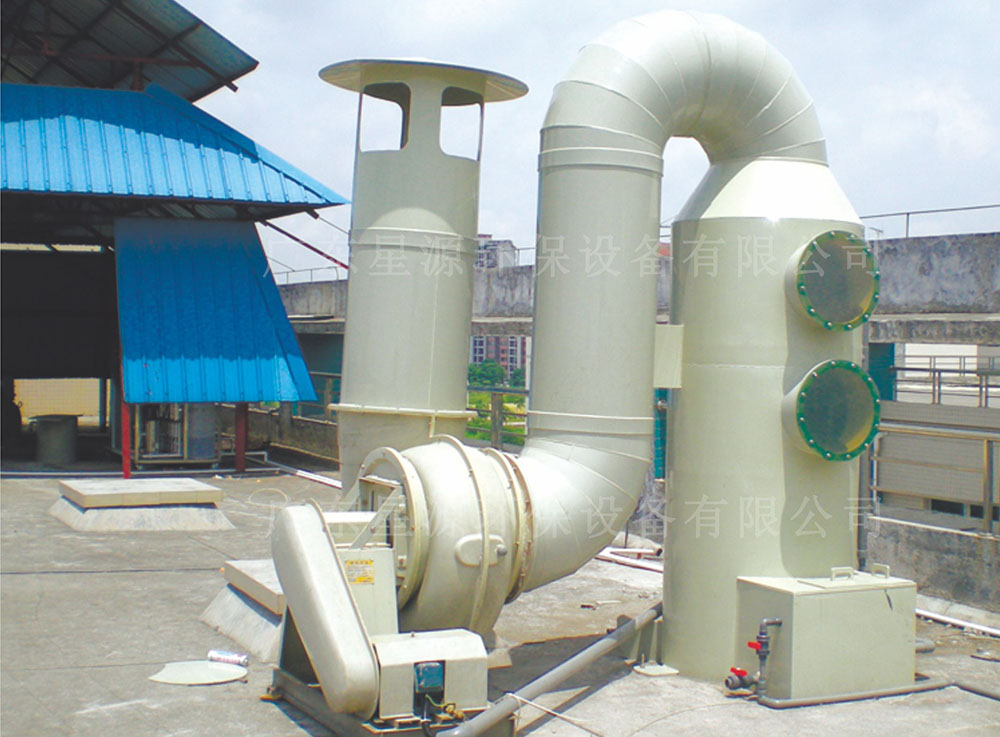 電子廠20000風量氟化氫廢氣處理--噴淋塔